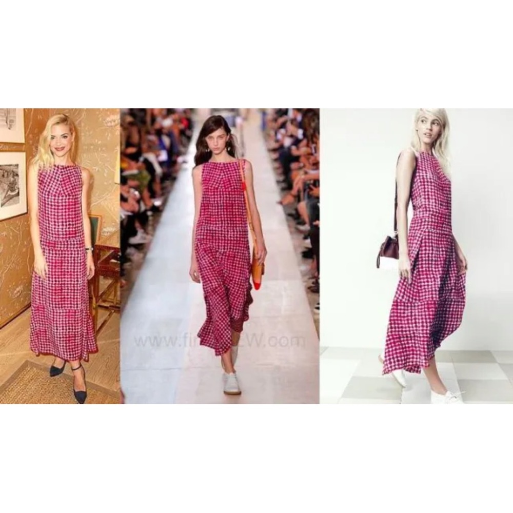 Tory Burch Silk Sonda Tea Length Runway Dress